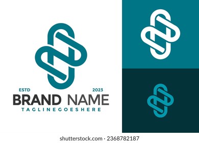 Letter S and N Monogram Logo design vector symbol icon illustration