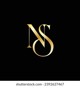 Letter S N SN NS Logo Design Simple Vector