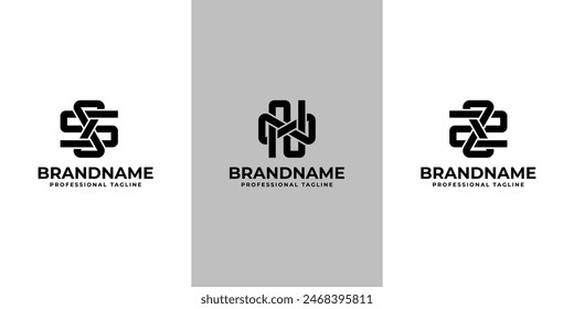 Letter S, N, and Z Infinity Logo, Suitable for business related to eternity with S, N, or Z initial