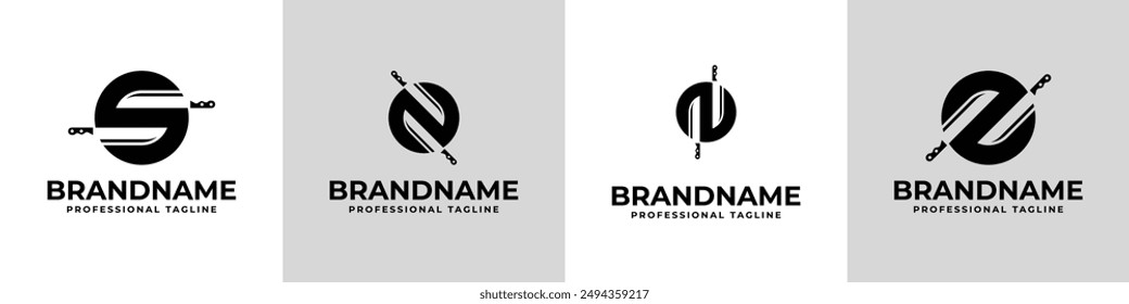 Letter S, N, or Z Knife Logo, for Butcher Shops or Restaurant Branding