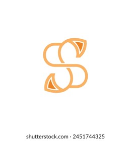 letter s natural handicraft design logo vector 