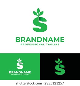 Logotipo de la letra S Naturaleza, adecuado para cualquier negocio relacionado con la Naturaleza con S inicial.