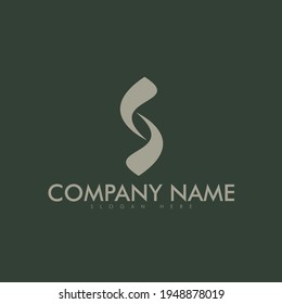Letter S Nature Vector Logo Design. Clean and Minimal Green Letter S Logo. Best Green Scheme Clean Logo Design.