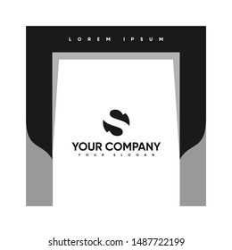 Letter S Negative Space Logo Design Concept