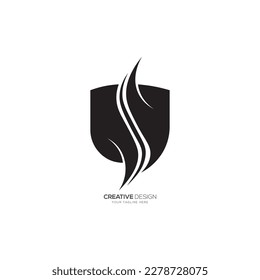 Letter S mit dem Logo für die Sicherheitsabschirmung