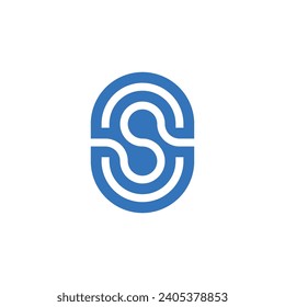 letter S network connection logo