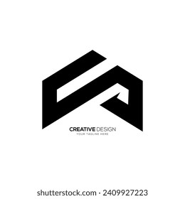 Letter S with new shape modern unique abstract monogram logo