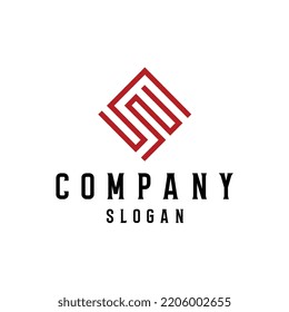 Letter S and number 2 inspired company logo for any start-up. Modern and minimalist design