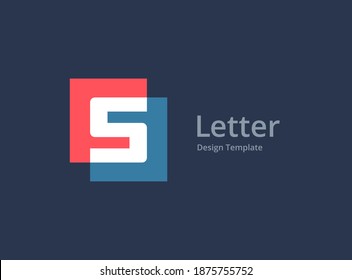 Letter S or number 5 logo icon design template elements