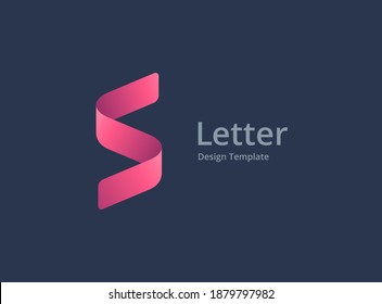Letter S or number 5 logo icon design template elements