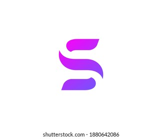 Letter S or number 5 logo icon design template elements