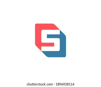 Letter S or number 5 logo icon design template elements