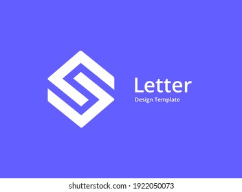 Letter S or number 5 logo icon design template elements