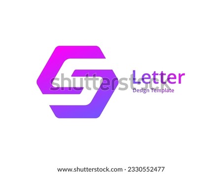 Letter S or number 5 logo icon design template elements