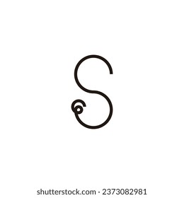 Letter S and number 6 curve geometric symbol simple logo vector