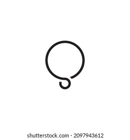
letter S or number 8 light bulb, simple symbol line vector logo