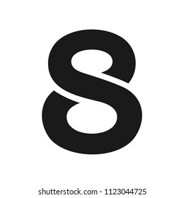 letter S or number 8 logo vector. Eight icon.