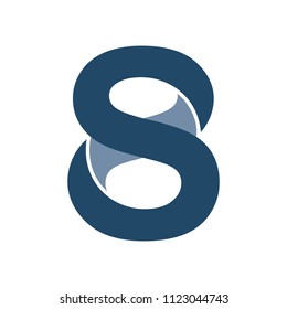 letter S or number 8 logo vector. Eight icon.