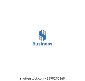 Letter S or number 8 logo with two windows on white background. 