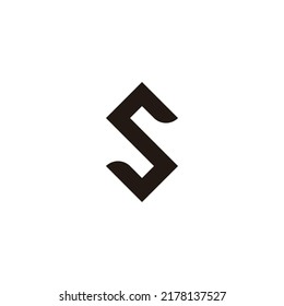 Letter S number 8 shape geometric symbol simple logo vector