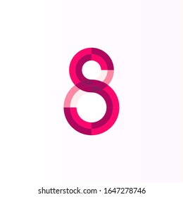 The letter S - Number 8 vector logo