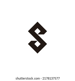 Letra S número 8 símbolo geométrico logotipo simple vector