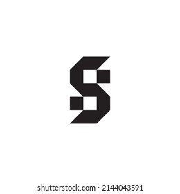 
Letra S número 9 cuadrado símbolo simple vector