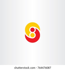 letter s and number eight 8 s8 logo