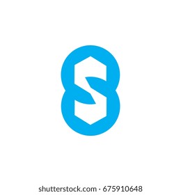 letter s , number eight with letter s logo
