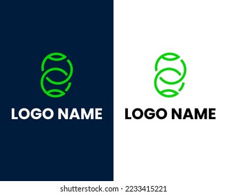 letter s and o with leaf modern business logo design template
