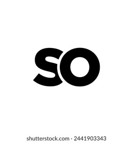 Letter S and O, SO logo design template. Minimal monogram initial based logotype.