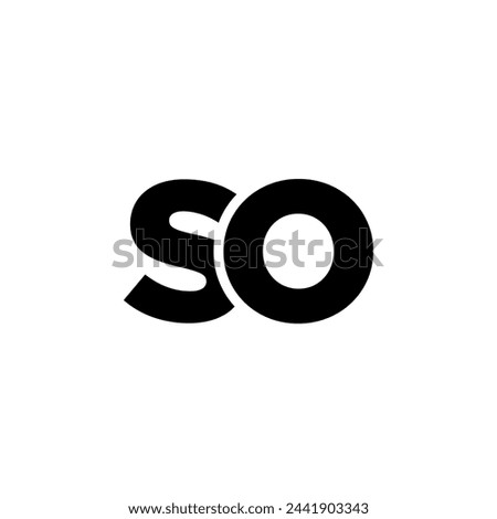 Letter S and O, SO logo design template. Minimal monogram initial based logotype.