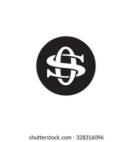 letter S and O monogram circle logo