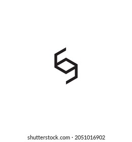 letter S and o simple hexagon vector logo symbol
