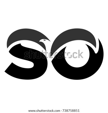 letter S and O vector logo.