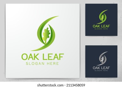 letra S y logotipo de roble Diseña la inspiración Aislada en fondo blanco