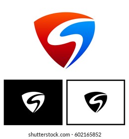 Letter S On Shield Logo