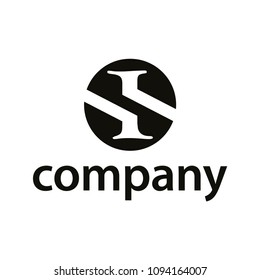 Letter S and I on white Background.  Logo Design Template. Flat design