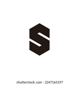 letter s opposite arrow geometric logo vector 