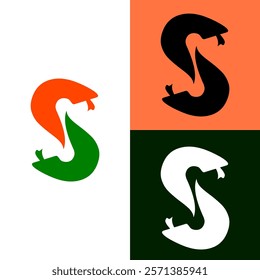 Letter S orange green Chili Logo - Modern and Spicy Logo Design Template