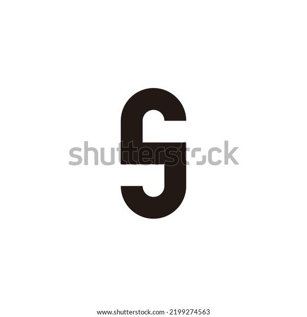 Letter S Outline Capsule Geometric Symbol Stock Vector (Royalty Free ...