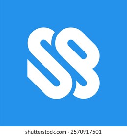 Letter S and P line art logo design