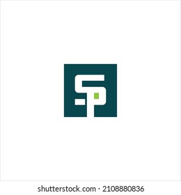plantilla de vector creativo del logotipo de letra s p