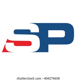 letter S and P logo vector.