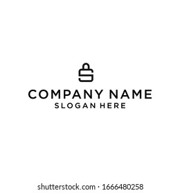 letter s with padlock logo design vector illustration template