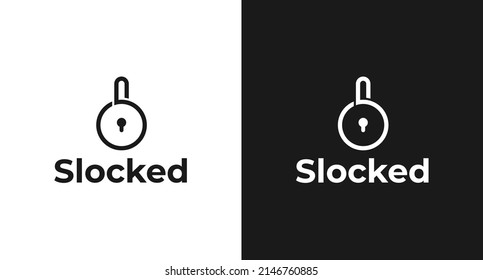 vector de diseño del logotipo de letra s y candado