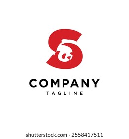 Letter S Panda Logo Icon Vector