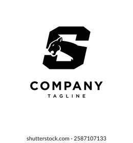 Letter S Panther Logo Icon Vector