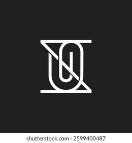 letter s paper clip thin line simple logo vector 