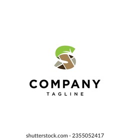 Letter S paving and landscape logo icon vector template.eps